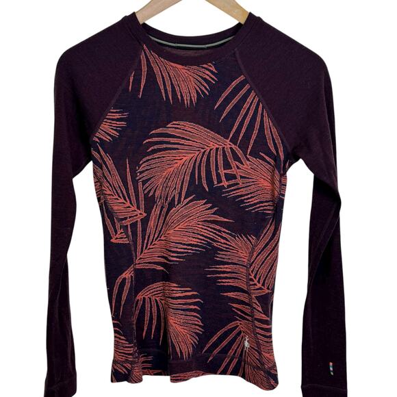 Smartwool Women's XS Merino 250 Base Layer Palm Leaves Merino Wool Shirt - Picture 1 of 6
